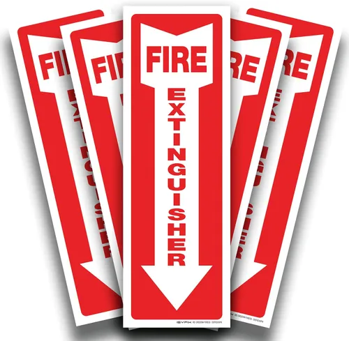 Vista 23 de iSYFIX Señales para extintor de incendios – Paquete de 3 carteles de 4 x 12 pulgadas – Plástico de poliestireno de 40 mil de grosor, laminado
