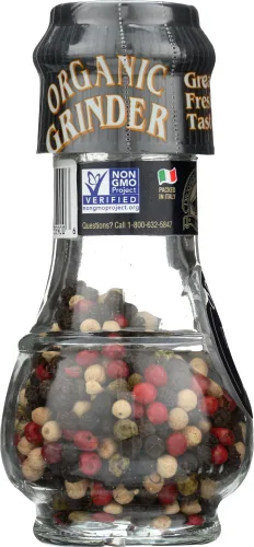Vista 2 de Drogheria & Alimentari, Molino de granos de pimienta orgánico 4 estaciones, 1.23 oz (paquete de 4)