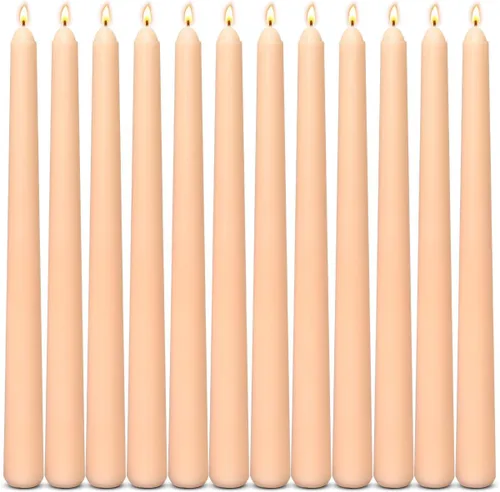 Vista 13 de 100 velas de iglesia con protectores de goteo para servicio devocional de vigilia a la luz de las velas, caja de 100 velas, blancas sin aroma de 5
