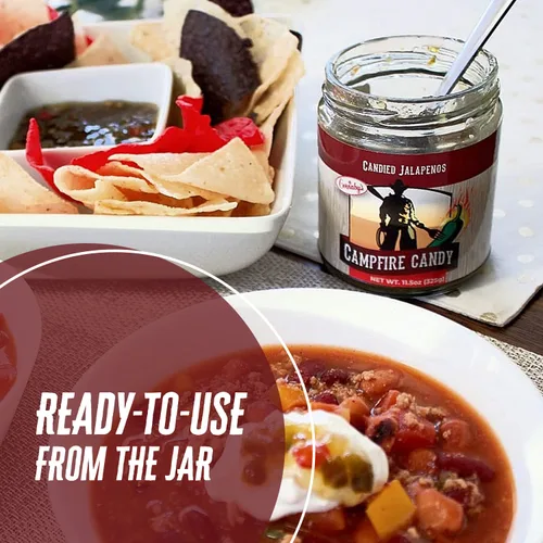 Vista 4 de Cornaby's Campfire Candy Jalapeño Peppers Sweet Relish, sin gluten, sin transgénicos, 1 paquete
