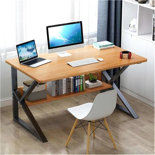 Vista 8 de Escritorio para computadora, mesa de estudio, escritorio de computadora de 47.2 in, mesa de estudio para computadora portátil, mesa de estudio
