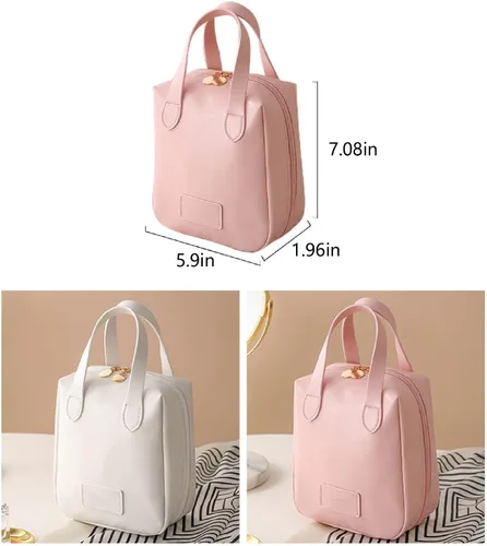 Vista 6 de Bolsa de maquillaje portátil de alta calidad, bolsa organizadora de maquillaje de gran capacidad, bolsa organizadora de maquillaje de viaje