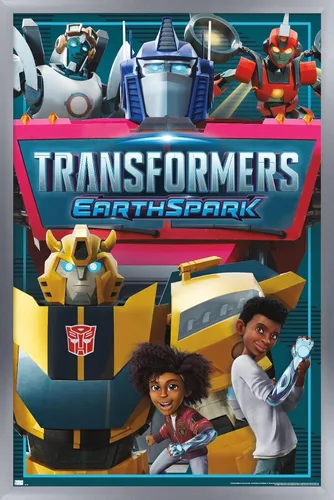 Vista 10 de Trends International Transformers: Earthspark - Póster de pared de grupo, 14.725 x 22.375 pulgadas, versión enmarcada de madera de granero