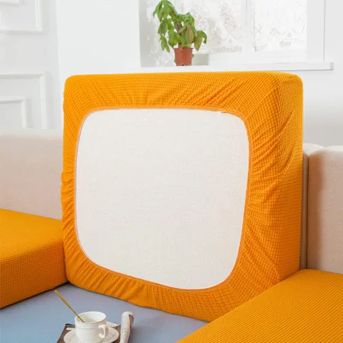 Vista 10 de Fundas de cojín de sofá impermeables para sofá, fundas de asiento de sofá de jacquard elástico, protector de muebles para mascotas y niños Azul