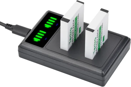 Vista 9 de Tectra 2 baterías EN-EL12 de alta capacidad y cargador dual LED para Nikon Coolpix AW100 AW110 AW120 AW130 A1000 B600 W300 A900 S6300 S8100 S8200