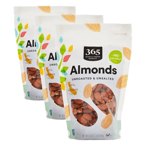 Vista 5 de 365 by Whole Foods Market, Almendras enteras crudas, 16 onzas