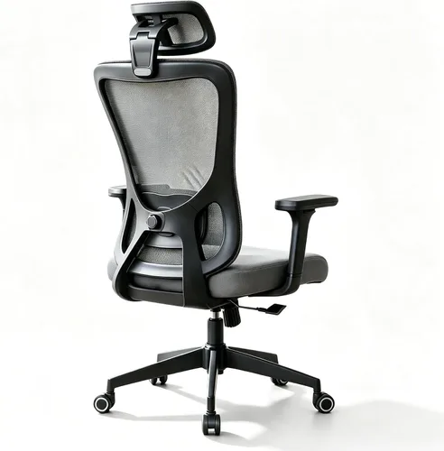 Vista 17 de Silla ergonómica de escritorio de oficina, silla de computadora de malla 01Negro