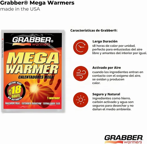 Vista 7 de Grabber Calentadores corporales de 18 horas, paquete de 10