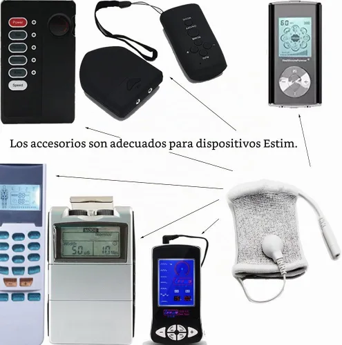 Vista 7 de E-stim Accesorios ajustables de hilo de plata conductor de tela para accesorios de masajeador de dedo de estimulación TENS