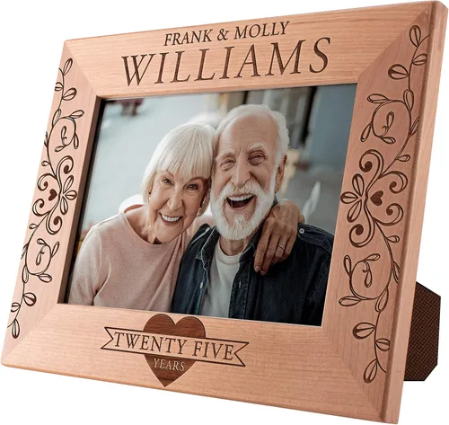 Vista 12 de Regalos de aniversario para él, ella – Marcos de fotos de amor personalizados para parejas con nombre – 4 x 6 – Regalos de San Valentín