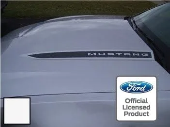 Vista 6 de Hood Spears Cowl compatible con Ford Mustang Stripe Graphic Decal Package – SSA Metallic Silver – CMS (se adapta a 2010-2012) [Juego de 2] Plateado