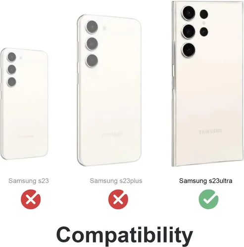 Vista 3 de Lunivop para Samsung Galaxy S23 Ultra Funda metálica dura para Galaxy S23 Ultra 5G con lente de protección de pantalla incorporada y tornillos Grado