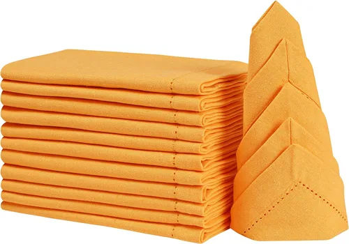 Vista 15 de Juego de 12 servilletas de tela con vainica, servilletas de tela, servilletas de algodón lavables, servilletas de algodón lavables, servilletas