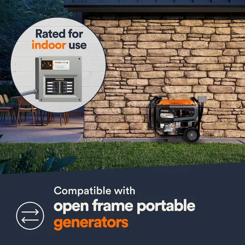 Vista 4 de Generac HomeLink - Interruptor de transferencia de generador portátil de 30 amperios, interruptor de transferencia manual actualizable, 8-10