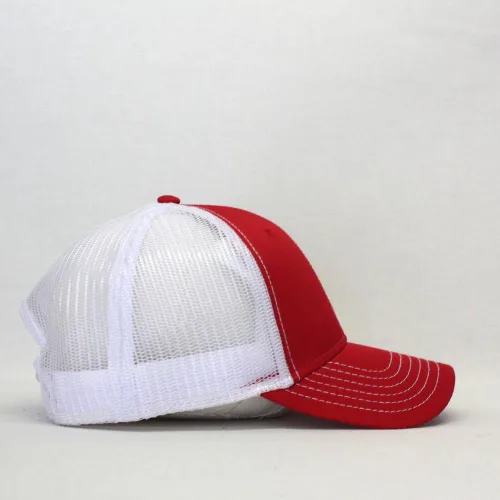 Vista 9 de Gorra de béisbol de camionero de malla de algodón de dos tonos de malla de algodón de dos tonos