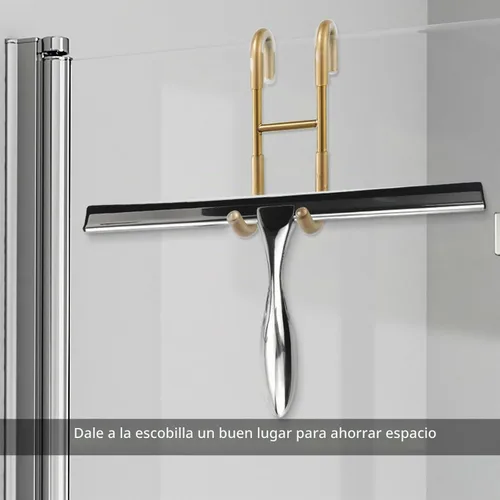 Vista 5 de NINETREX - Ganchos para puerta de ducha, ganchos sobre puerta de vidrio para baños de vidrio sin marco, gancho de acero inoxidable SUS 304 Dorado