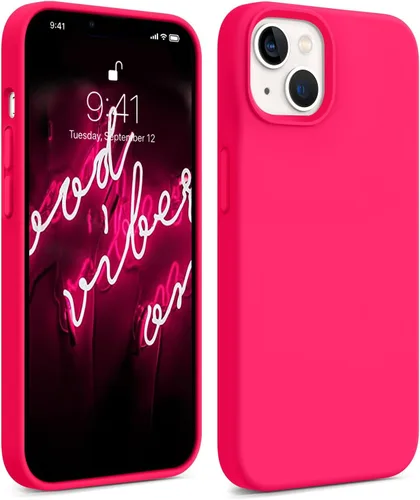 Vista 21 de AOTESIER Funda compatible con iPhone 13, [Serie Slim de silicona] Funda protectora de cuerpo completo a prueba de golpes con forro de microfibra