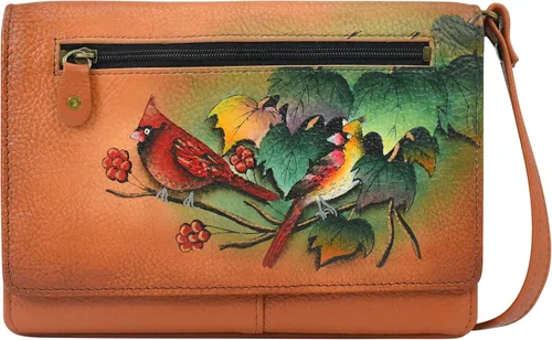 Vista 12 de Anna by Anuschka Women’s Hand-Painted Genuine Leather Organizer Wallet On a String