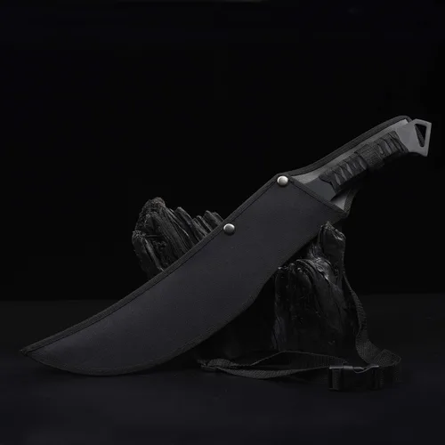 Vista 8 de Espada Ninja de acero inoxidable con vaina, cuchillo táctico de artes marciales para exteriores Verde