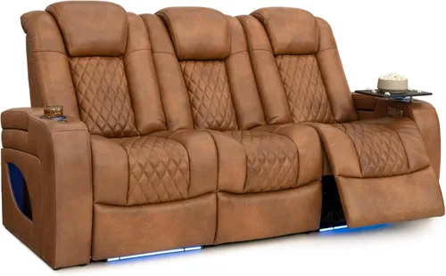 Vista 19 de Seatcraft Anthem LT - Sofá de cine en casa con mesa plegable Marrón