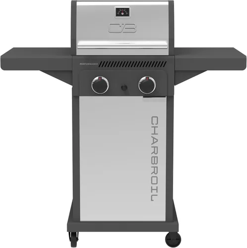 Vista 11 de Charbroil Performance Series 463253925 - Armario para parrilla de gas de 4 quemadores con quemador lateral, color negro
