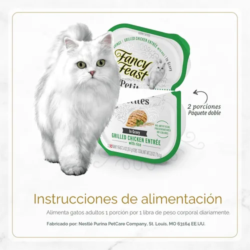 Vista 6 de Purina Fancy Feast Gourmet - Paquete variado de alimentos húmedos para gatos, colección Petites Gravy, tinas separables, 48 porciones