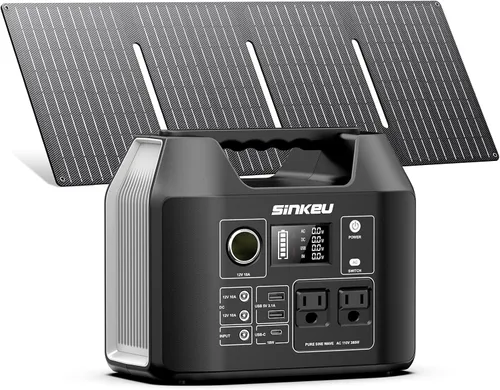 Vista 9 de SinKeu Estación de energía portátil de 80000 mAh, batería de reserva LiFePO4 de 256 Wh, salidas de CA de 300 W, banco de energía para emergencias
