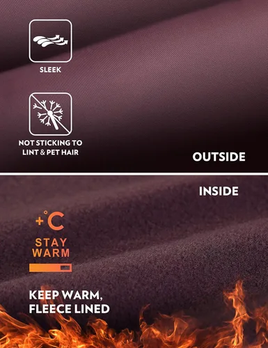 Vista 4 de CRZ YOGA Leggings térmicos con forro polar para mujer, 25 pulgadas, cintura alta, pantalones de senderismo para entrenamiento de invierno