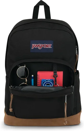 Vista 4 de JanSport Mochila Right Pack - Mochila duradera con bolsillo acolchado para laptop de 15 pulgadas, Negro, Tamaño único