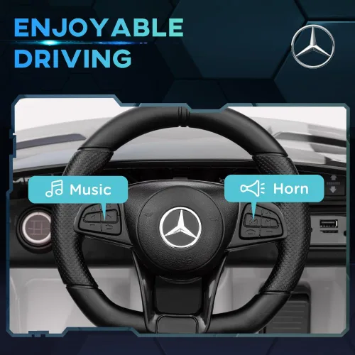 Vista 3 de Auto de paseo para niños, con licencia Mercedes-Benz AMG GTR