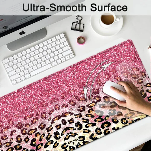 Vista 5 de Alfombrilla grande para mouse, extendida para juegos de 31.5 x 11.8 pulgadas, soporte ergonómico de espuma viscoelástica para teclado
