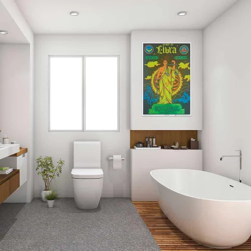 Vista 6 de Libra signo del zodiaco - Laminado - Póster de luz negra - 23.5 x 35.5 pulgadas