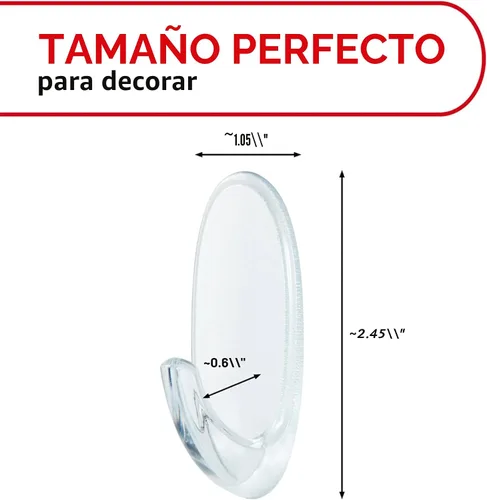 Vista 2 de Gancho para colgar Command para ventana, tamaño mediano, transparente, para exterior