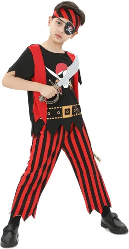 Vista 2 de Disfraz de pirata para niños, juego de rol de pirata