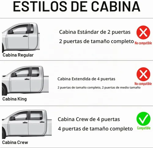 Vista 2 de Lightronic Visera de ventana de ventilación automática con clip extra duradera en el canal, se adapta a Nissan Frontier Crew Cab 2005-2020