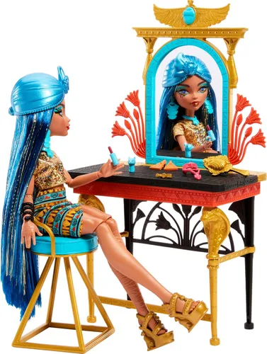 Vista 4 de Monster High Día de Miedo Propio Cleo de Nile Muñeca Set de Juego