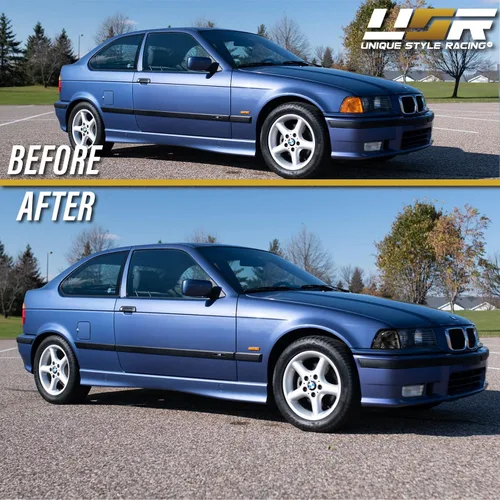 Vista 4 de DEPO E36 4D Luces de Rincón - Juego de Luces de Señal de Giro de Rincón Euro Compatible con BMW E36 1992-1998 de 4 Puertas Sedán incluyendo M3