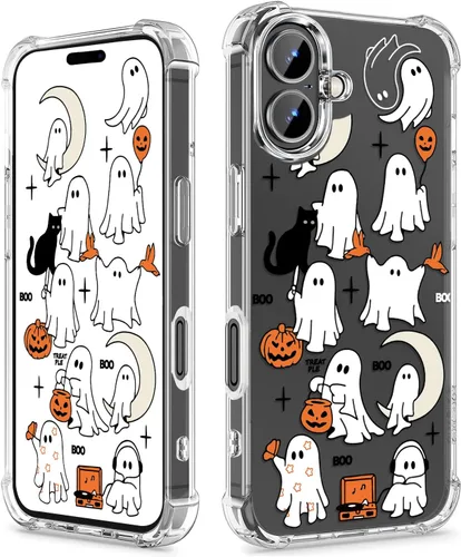 Vista 23 de Funda transparente de fantasma de Halloween (fantasma de Halloween, Google Pixel 7 Pro)