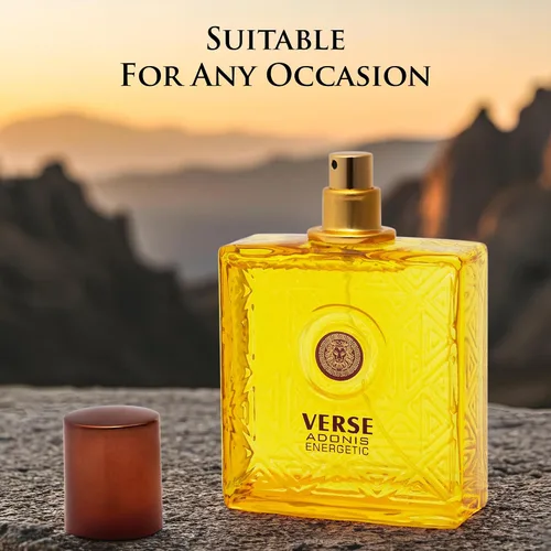 Vista 8 de Verse Adonis Energetic for Men - Fragancia fresca de larga duración, aroma audaz y vigorizante, perfecto para uso de día y noche, aroma energizante