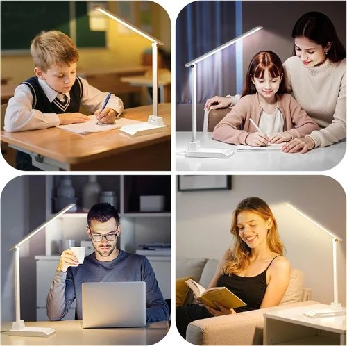 Vista 9 de ShineTech Lámpara de escritorio LED para oficina en casa, lámpara