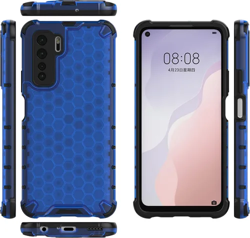 Vista 285 de Pzwoxukhov Funda compatible con Huawei Nova 3i, compatible con Huawei P Smart+ 2018 Honeycomb Anti-Drop Shock-Absorbing Case Negro