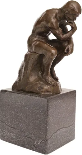 Vista 3 de Estatua clásica de Rodin Pensador Escultura de bronce Decoración para el hogar Arte Artesanía TPE-185
