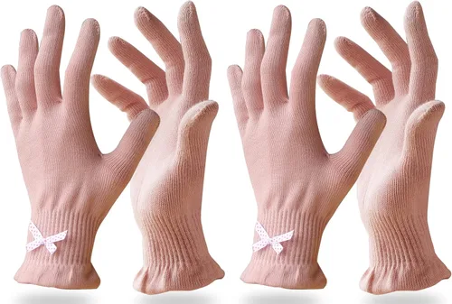 Vista 9 de Evridwear Guantes de algodón hidratantes con pantalla táctil para manos secas, para SPA, cuidado de manos con eccema, guantes hidratantes