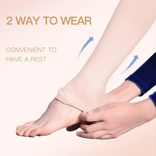 Vista 2 de HETH Mallas de ballet para niñas, mallas de baile ultrasuaves convertibles