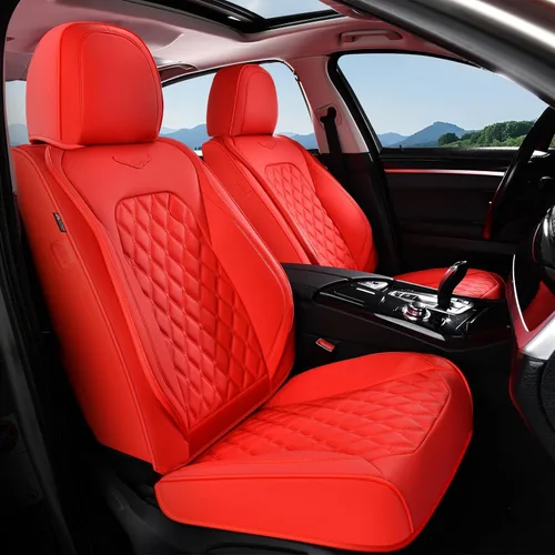 Vista 68 de Coverado Fundas de asiento delantero, fundas de asiento delantero de automóvil, fundas de asiento de piel de napa para automóviles, fundas