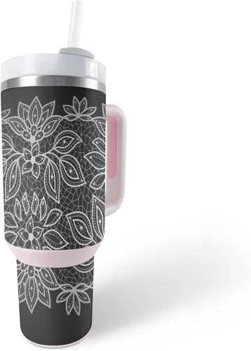 Vista 26 de MightySkins Skin - Vaso de vinilo compatible con Stanley The Quencher H2.0 FlowState de 40 onzas, diseño de mármol de albaricoque, protectora