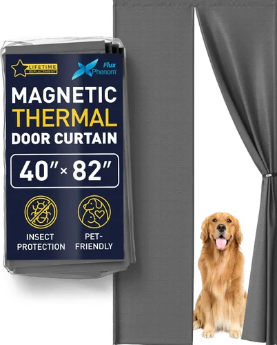 Vista 11 de Flux Phenom - Puerta mosquitera magnética, malla de alta resistencia con doble costura y 52 imanes, cierre automático sin huecos, apta para mascotas