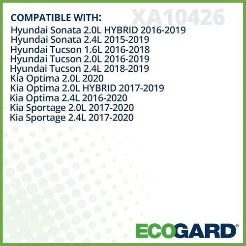 Vista 3 de ECOGARD Filtro de aire de motor XA10426 prémium para Hyundai Sonata 2015-2019, Kia Sportage 2017-2022, Hyundai Tucson 2016-2021, Kia Optima 2016-2020