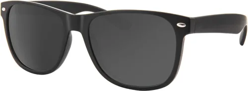 Vista 8 de MAXJULI Gafas de sol polarizadas para cabezas grandes, hombres y mujeres, protección UV 400, lentes de sol de grano de madera 8809 B1.negro/gris