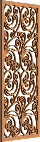 Vista 46 de 9 3/8"W x 24 3/8"H x 1/4"T Marilla Decorativos Paneles de Pared de Madera Calado, Abedul